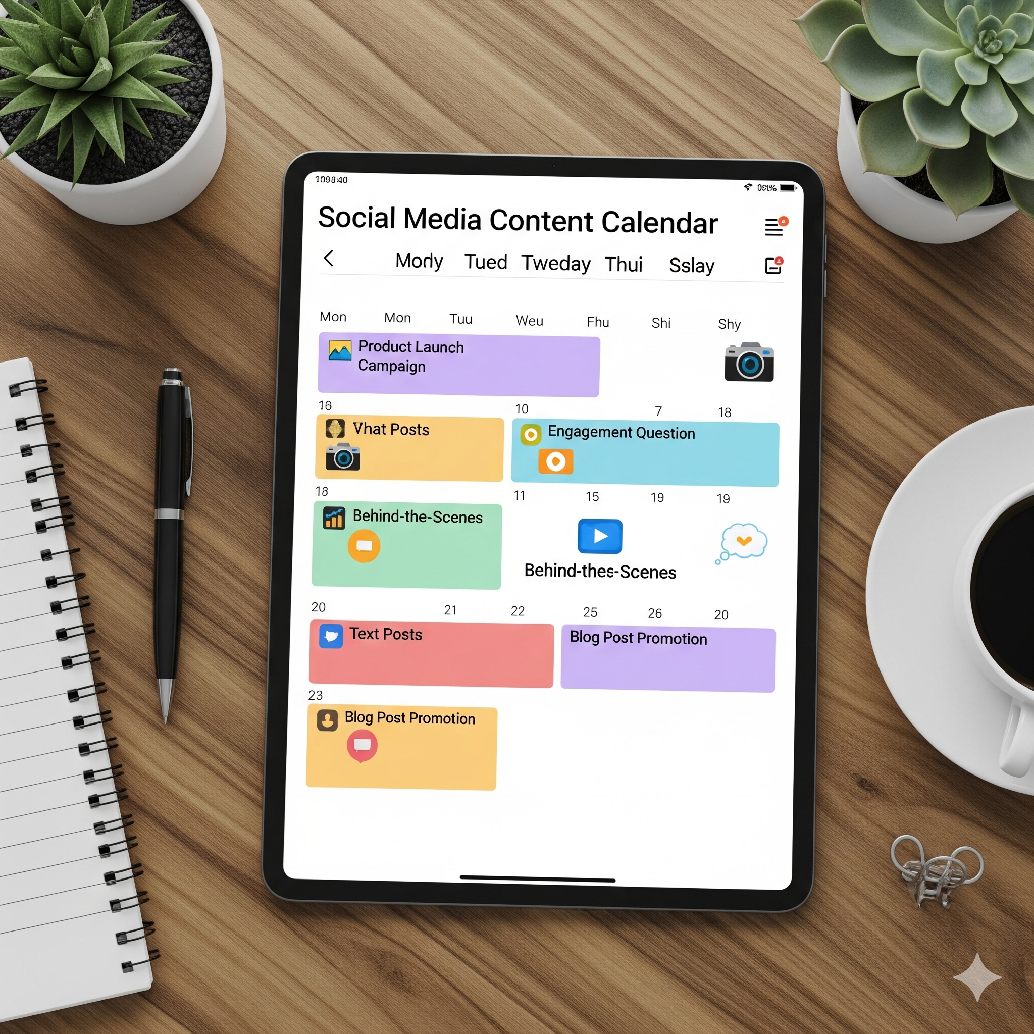 Social Media Content Calendar